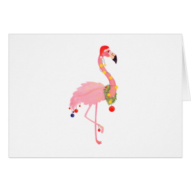 Feliz Navidad Flamingo Santa Hat (Anverso (Horizontal))