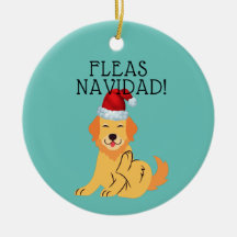 Feliz Navidad "Fleas Navidad" Ornamento divertido
