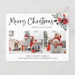 Feliz Navidad   Floral Cambio de dirección Foto