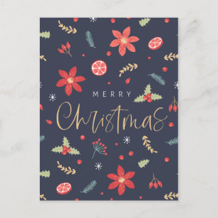 Feliz Navidad Floral Divertido