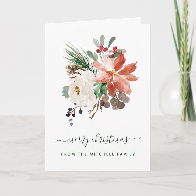 Feliz Navidad | Floral simple (Anverso)
