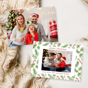 Feliz Navidad Floral Verdor Dos Foto