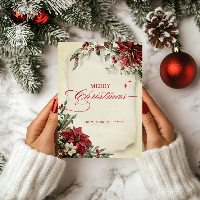 Feliz Navidad Flores de invierno Poinsettia Holida (Subido por el creador)