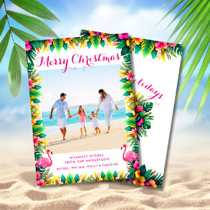 Feliz Navidad Foto Costera Tropical
