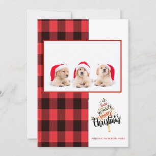 Feliz Navidad Foto de Cuadros Rojos y Negros de Bú