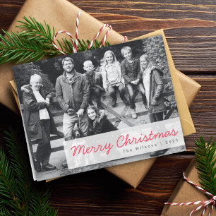 Feliz Navidad Foto de grupo familiar moderno
