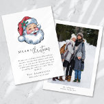 Feliz Navidad Foto de Santa Claus<br><div class="desc">Esta hermosa tarjeta de vacaciones puede ser personalizada con el nombre de su familia y fotos</div>