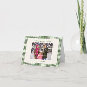 Feliz Navidad Foto Doblada de Cuadros de Gingham V