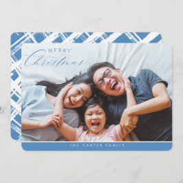 FELIZ NAVIDAD FOTO elegante caligrafía azul