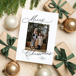 Feliz Navidad foto elegante en blanco y negro