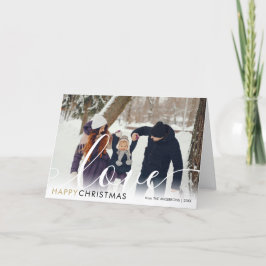 Feliz Navidad Foto Moderna Letra Estilosa Amor