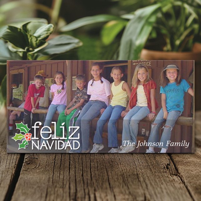 Feliz Navidad - Foto panorámica o horizontal (Create A Personal Holiday Photo Card)