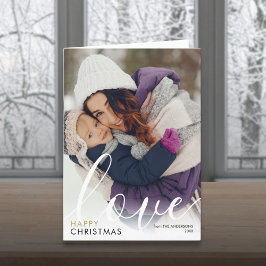 Feliz Navidad Foto Script Amor Chic Moderno