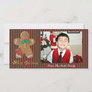 Feliz Navidad Foto tarjeta de jengibre hombre