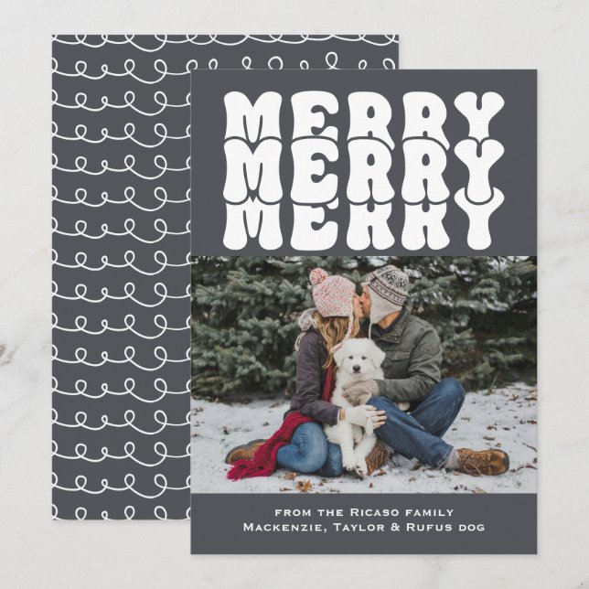 Feliz Navidad Foto y Texto Personalizados (Anverso / Reverso)