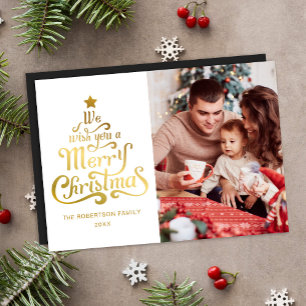 Feliz Navidad Fotos Modernas Tarjeta de festividad