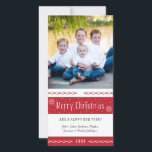 Feliz Navidad franjas blancas rojas<br><div class="desc">Feliz Navidad con nieve sobre las tradicionales rayas rojas y blancas. Texto gris. Crédito de la foto: Kate Williams - stahrdust3 | Creative Commons Attribution-NoDerivs 2.0 Generic (CC BY-ND 2.0) https://creativecommons.org/licenses/by-nd/2.0/</div>