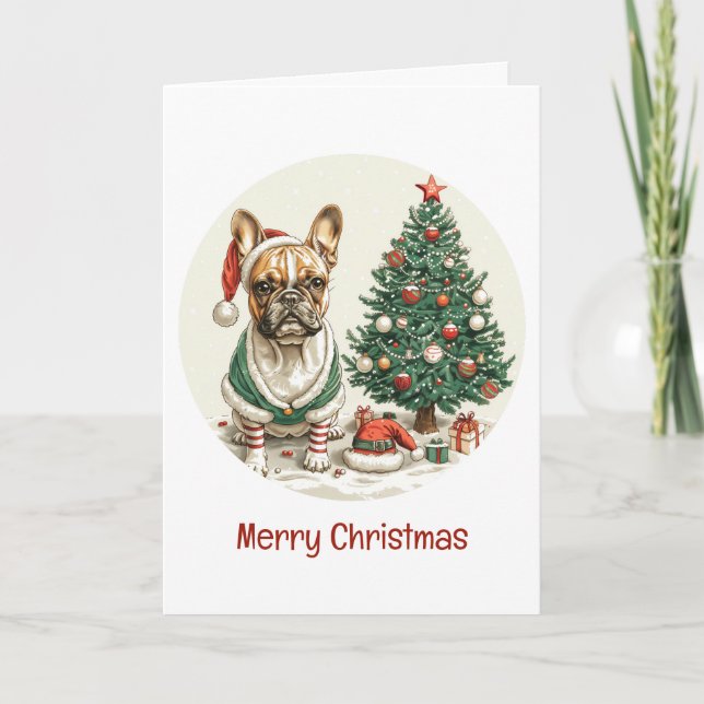 Feliz Navidad French Bulldog Elfo Perro (Anverso)