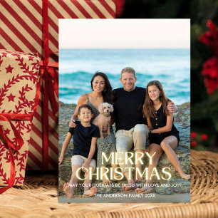 Feliz Navidad Fuente Moderna Brillante Una Foto