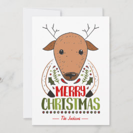 Feliz Navidad Funny Deer Custom Name Wiers