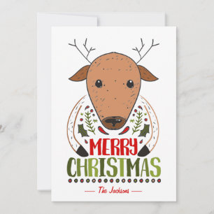 Feliz Navidad Funny Deer Custom Name Wiers