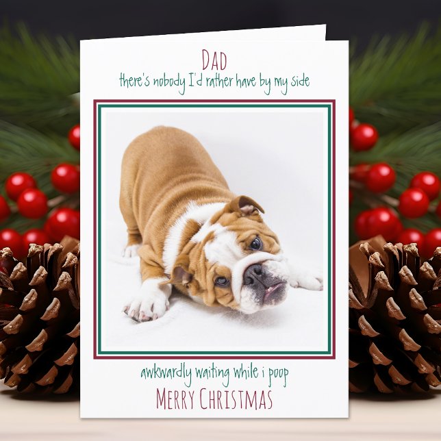 Feliz Navidad Funny Mascota Foto Perro Papá (Subido por el creador)