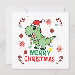 Feliz Navidad Funny Santa Dinosaur