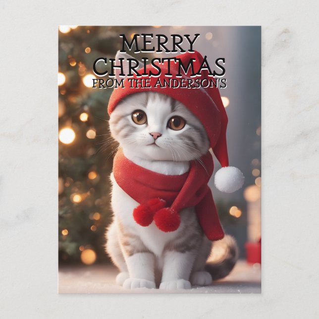 Feliz Navidad Gatito Personalizado (Anverso)