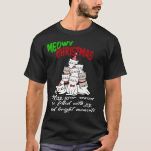 Feliz Navidad Gato – Camiseta Lindo para Amantes d