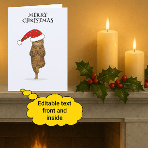 Feliz Navidad gato yoga