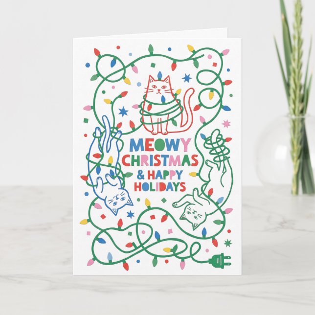 Feliz Navidad Gatos Divertidos (Anverso)