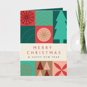 Feliz Navidad Geométrica - Fiesta Moderna