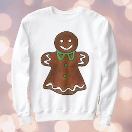 Feliz Navidad Gingerbread Cookie Suéter Feo