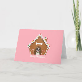 Feliz Navidad Gingerbread Dog House