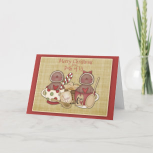 Feliz Navidad Gingerbread Greeting, los dos