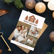 Feliz Navidad Gingerbread House Collage de fotos