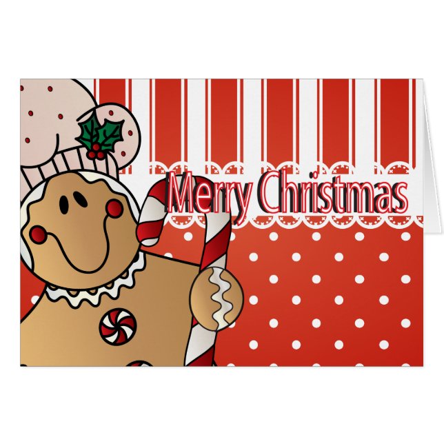 Feliz Navidad Gingerbread Man (Anverso (Horizontal))