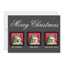 Feliz Navidad Glam Familia Diversión Sloth Persona