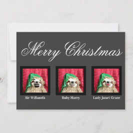Feliz Navidad Glam Familia Diversión Sloth Persona