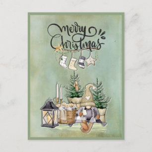 Feliz Navidad Gnome Rústico Acogedor saludo