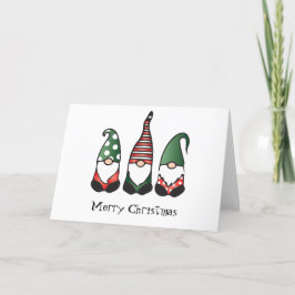 Feliz Navidad Gnomes Verde Rojo