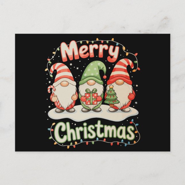 Feliz Navidad Gnomo Familiar Luces Navideñas Fiest (Anverso)