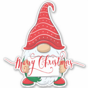 Feliz Navidad gnomo Pegatina