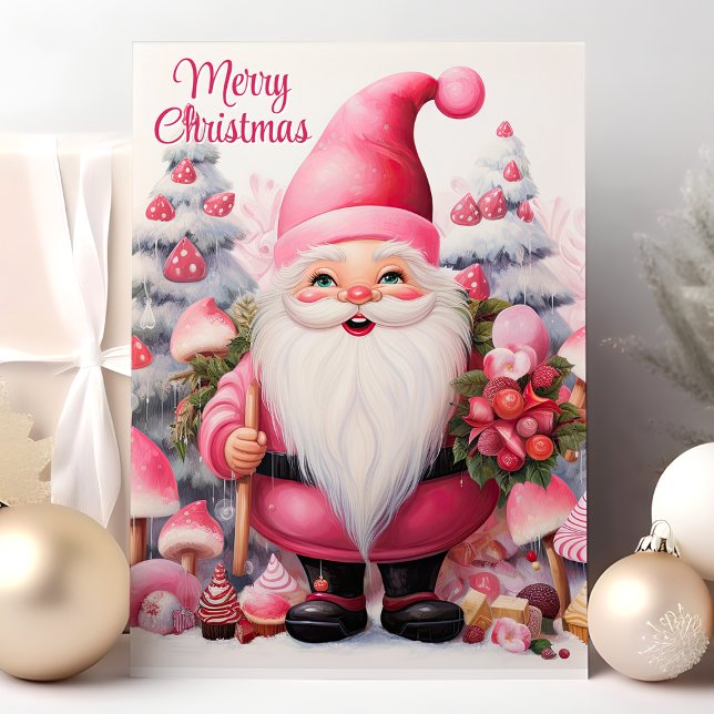 Feliz Navidad Gnomo Rosa Caprichoso  (Subido por el creador)