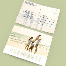 Feliz Navidad Gold Elegante caligrafía 2 Foto