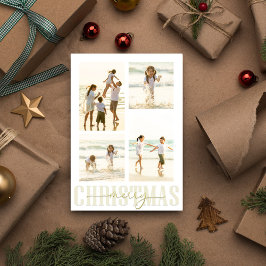 Feliz Navidad Gold Elegante caligrafía 5 Foto