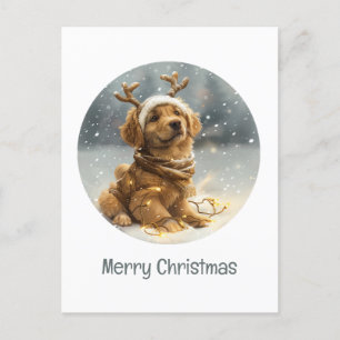 Feliz Navidad Golden Retriever Puppy