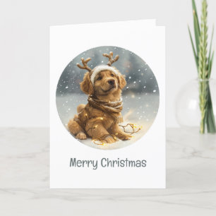 Feliz Navidad Golden Retriever Puppy