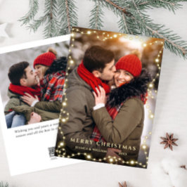 Feliz Navidad Golden Sparkle 2 Fotos Saludo