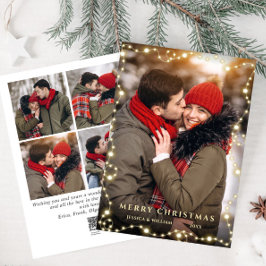 Feliz Navidad Golden Sparkle 5 Fotos Saludo